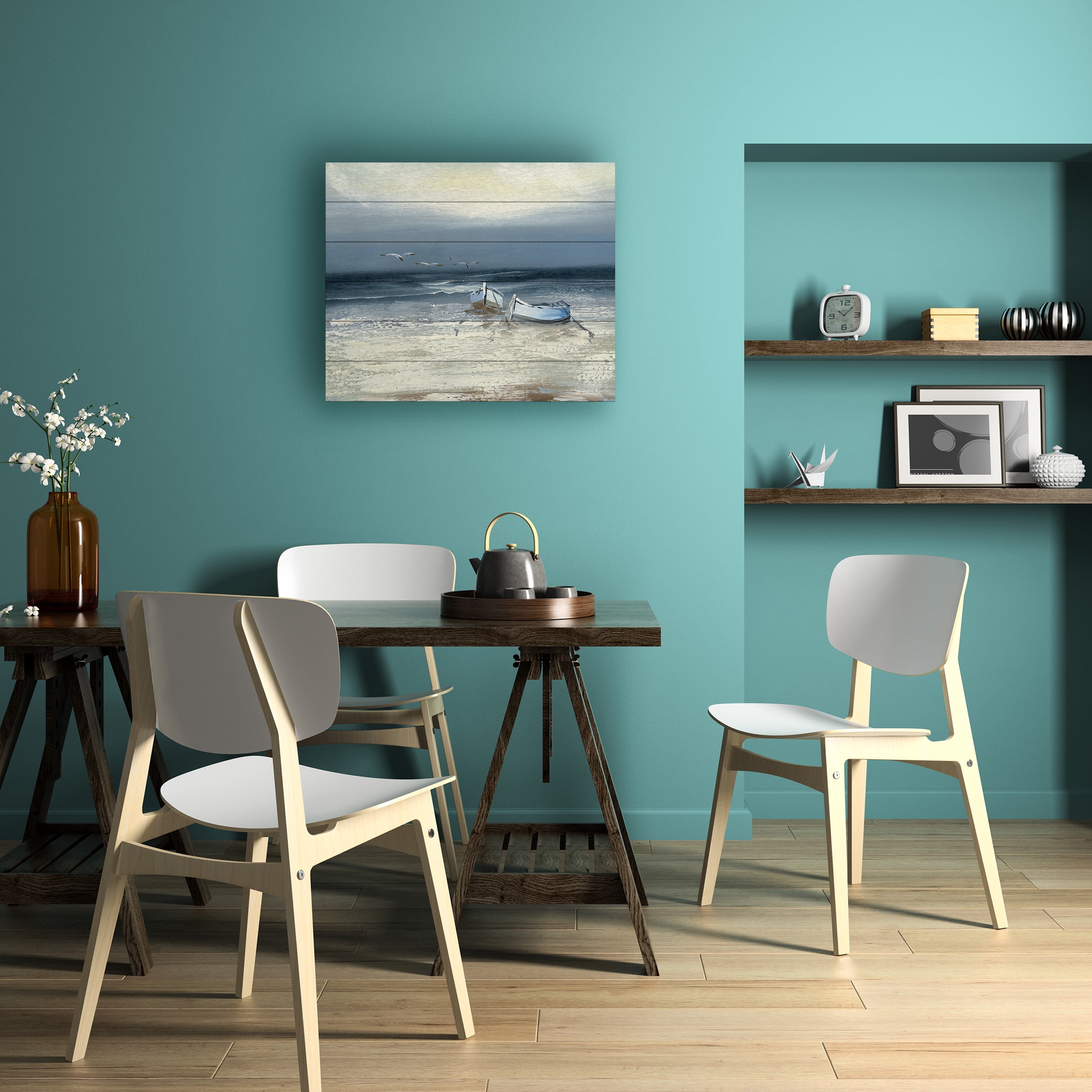 Trademark Fine Art 'Low Tide' Wooden Wall Art Art by Rio