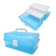 thumbnail image 1 of Caja De Almacenamiento De 3 Capas Con Tapa Transparente, Organizador De Plástico Portátil Con Asa Y 3 Cajones Separados Para Suministros De Manualidades, Papelería, Cosméticos,, 1 of 7