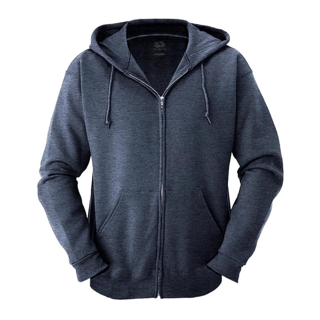 Sudadera Fruit of the Loom Talla CH con Cierre Gris Oscuro