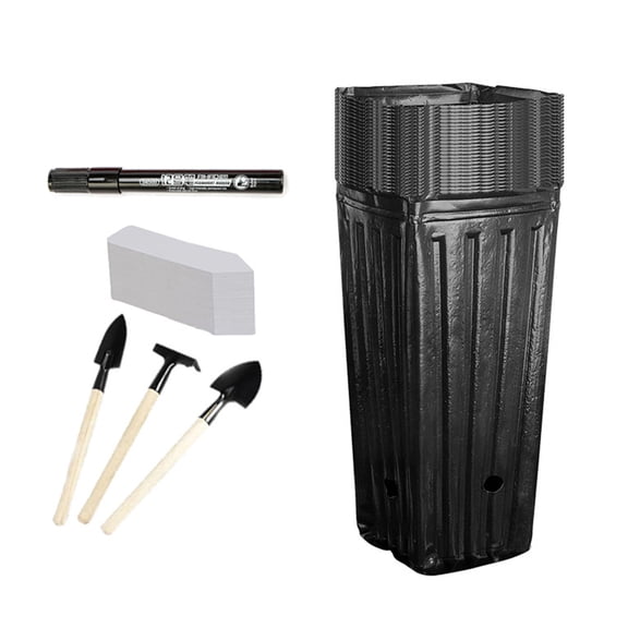 20Pcs Tall Nursery Treepots Tall Square with Superior Drainage for Garden and Home Planting