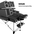 thumbnail image 4 of Naipo 3-Section Massage Table 73''Long 82'' Height Adjustable Folding with Carrying Bag for Salon Lash Treatments, Maximum weight capacity 661lbs, Black, 4 of 10