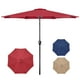 thumbnail image 1 of Sombrilla de patio exterior Simple Deluxe de 3 m con inclinación y manivela, roja, 1 of 7