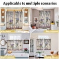 thumbnail image 5 of Purple Flowers Kitchen Curtains Window Panels, Weeping Spring Floral Bicycle Retro Art Insulated Window Treatment Curtain, Grommet Curtains for Bedroom/Living Room/Bathroom, 2 Piece 42"Wx54"L, 5 of 8