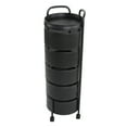 thumbnail image 1 of Rotating Storage Rack, Round Storage Rack Trolley, 5 Tiers Hollowed Carbon Steel Rotating Multi Layer Kitchen Shelf Storage Shelves Fruit Basket With Wheels For Living Room Kitchen, 1 of 8