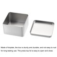 thumbnail image 4 of Metal Estaño Caja, 10uds 3.66" x 3.66" x 2.17" Rectangular Vacío Hojalata Almacenamiento Contenedores con Tapas, Plateado Tono, 4 of 5