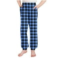 thumbnail image 5 of Lopecy-Sta ​Checkered Kids Joggers Pants with Elastic Waist - All Seasons Stretch Fabric Functional Pockets Comfort Fit for Boys Girls 2T-10Y, 5 of 6