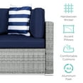 thumbnail image 6 of Best Choice Products 7-Piece Outdoor Modular Patio Conversation Furniture, Wicker Sectional Set - Gray/Navy, 6 of 8