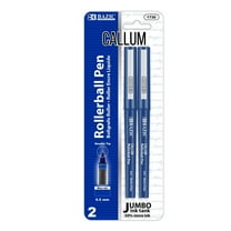 BAZIC Callum 0.5mm Rollerball Pen, Blue Ink Needle Tip Fine Point Ink Pens (2/Pack), 144-Packs