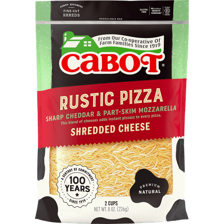 Cabot Shredded Cheese Rustic Pizza, 8 Oz.