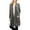 Mid Grey, variant on Womens Open Front Draped Slouchy Pocket Long Cardigan