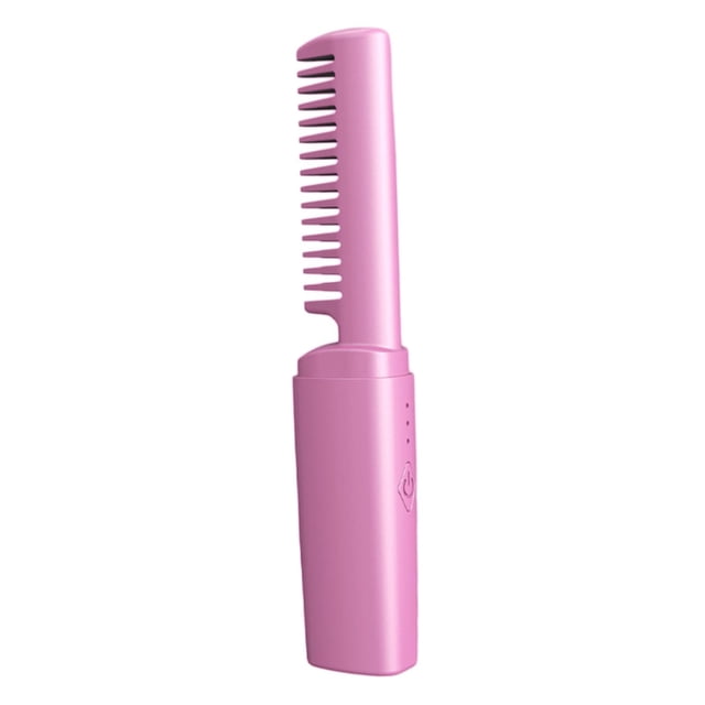 Plancha de pelo inalámbrica, plancha de pelo portátil, plancha plana inalámbrica recargable por USB para todo tipo de cabello, regalo para mujeres Rosa