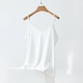 thumbnail image 2 of DeHolifer Women's Tops Plus Size Cotton Linen Sleeveless Solid Color Crewneck Homewear Casual Loose Pajama Tops White 2XL, 2 of 6