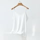 thumbnail image 1 of Camisola de manga corta para mujer, de color liso, con cuello en V, para exteriores, ropa interior básica, para decoración del hogar, pijama sin mangas de algodón., 1 of 6