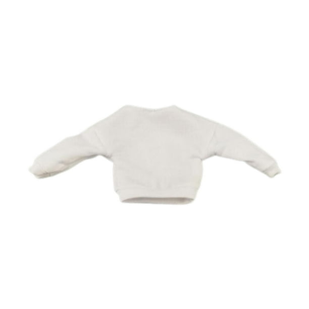 Figura de acción a escala 1/12, suéter, armario para niños, decoración, ropa en miniatura para 6 Blanco