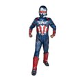 thumbnail image 2 of JazwaresMarvel Boys' Captain America Halloween Official Costume Jumpsuit 2pc - Red, 2 of 3