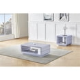 thumbnail image 3 of Modern Wood Coffee Table with Glossy Light Gray Finish, 3 of 3