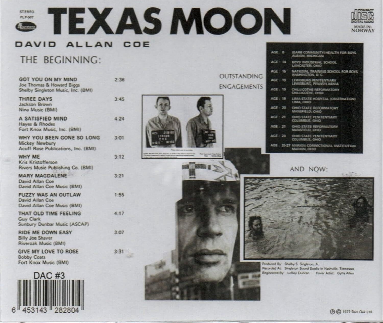 David Allan Coe - Texas Moon - Music & Performance - CD