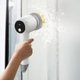 thumbnail image 4 of Window Cleaning Brush Scrubbers, Cleaning Brush with 3 Brush Heads, Bathroom Rechargeable Scrub Brush, Shower Scrubbers for Cleaning Window Kitchen Sink Dish Shower Cleaning Brush, 4 of 8