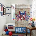 thumbnail image 3 of American Flag Butterfly Shower Curtain, 72" x 84", Independence Day Vintage Wood Grain Waterproof Bathroom Curtain Washable Shower Curtain Set with 12 Hooks, 3 of 9
