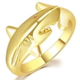 thumbnail image 1 of Anillo de declaración de joyería de tiburón anillo anillo de dedo abierta para mujeres adolescentes, 1 of 7