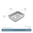 thumbnail image 4 of Moen GS20167B 2000 Series 23-1/8" Undermount Single Basin Stainless Steel Kitchen Sink -, 4 of 4