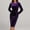 Purple, variant on Zedker Women's Long Sleeve Velvet Mini Dress Fall Bodycon Mock Neck Elegant Short Cocktail Holiday Party Dresses Plus Size Black L