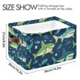 thumbnail image 4 of Yayeee Canvas Storage Basket with Handles for Shelves Fabric Bins Closet Organizer, Sharks Pattern, 4 of 8