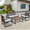 Brown, variant on Patio Furniture Set, Outdoor Furniture, 4-Piece Conversation Set with Acacia Wood Table, PE Rattan Wicker Chairs and Waterproof Cushions, Light Brown