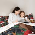 thumbnail image 4 of Manfei Cute Dachshund Bedding Comforter Set,Vintage Christmas Hat Twin Comforter Sets,Red Black Green Bedding Set For Boys Kids,Ultra Soft Home Decor Reversible,2 Pieces, 4 of 7