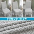 thumbnail image 2 of Universal Stretch Dining Room Chairs Slipcover, Removable Washable Chair Seat Protector with Skirt  for Restaurant, Banquet Dining Chair, 2 of 16