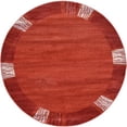 thumbnail image 4 of Unique Loom Del Mar Collection Tapis de Transition Contemporain Rond, 6 Pieds, Rouille Rouge/terre Cuite, 4 of 5