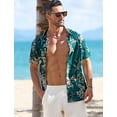 thumbnail image 4 of Camisa MAPICK Tropical de manga corta hawaiana verde playa para hombre, 4 of 7