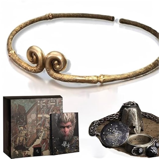 Game Accessories Wu Kong Four-Piece Set, Wukong Limited Edition Collector's Edition with Gift Box Set, 1:1 Scale Accessories, (PS5 Game Not Included)