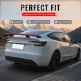 thumbnail image 2 of Ikon Motorsports Universal Fit Trunk Spoiler, 54'' PRO Style ABS Plastic Gloss Black Rear Trunk Spoiler Wing Lip, for Most Sedan Models, 2 of 8