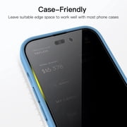 JETech Privacy Full Coverage Screen Protector for iPhone 14 Pro 6.1-Inch, Anti-Spy Tempered Glass Film, Edge to Edge Protection Case-Friendly, 2-Pack