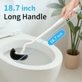 thumbnail image 3 of Toilet Bowl Brush and Holder Set: 1x Holder, 2x Toilet Brushes with Curved Long Handle for Bathroom Deep Clean Stiff Bristles White, 3 of 8