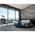 thumbnail image 3 of ohpopsi Black Marble No Paste Included Non Woven Wall Mural, 94-in by 118-in, 3 of 3