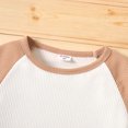 thumbnail image 4 of PatPat Toddler Boy Waffle Colorblock Raglan Sleeve Tee and Solid Color Shorts Set,Sizes 18M-6Y,2-Piece, 4 of 7