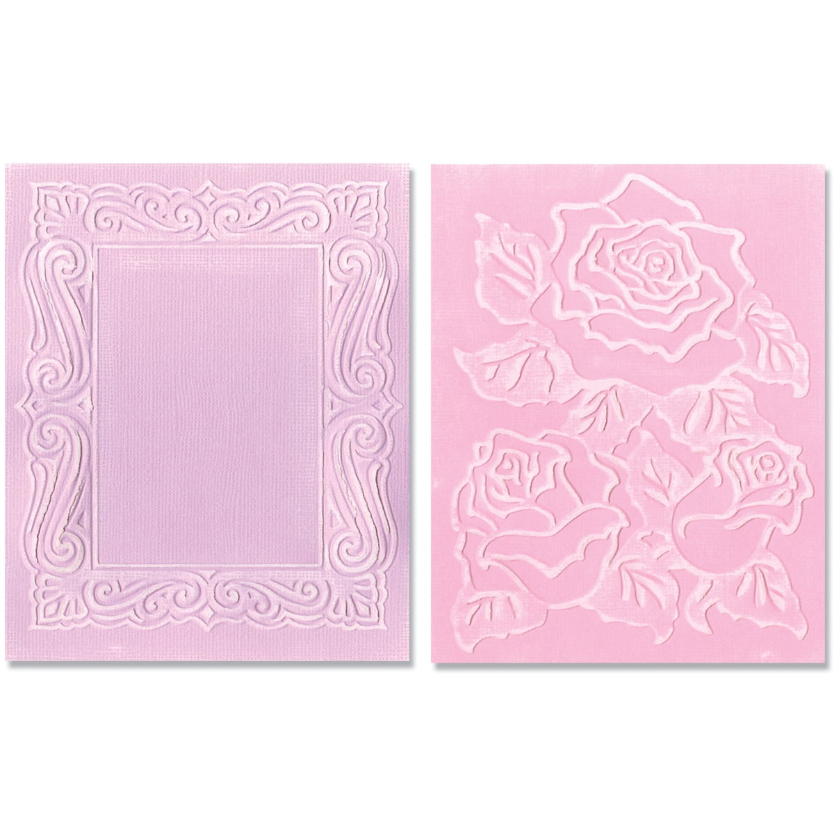 Sizzix Textured Impressions Embossing Folders, Roses & Frame Walmart