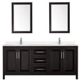 thumbnail image 3 of Wyndham Collection Daria 80" Light-Vein Wood Double Bathroom Vanity in Espresso, 3 of 5