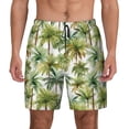 thumbnail image 2 of Picia Green Hawaii Palms pattern Mens Swim Trunks with Compression Liner Stretch Beach Shorts Quick Dry with Zipper Pockets No-Chafing Board Shorts-XX-Large, 2 of 9