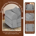 thumbnail image 5 of Timbernest 80" Convertible Sofa Bed, Corduroy Sleeper Couch with Storage Pockets for Living Room, Light Gray, 5 of 12