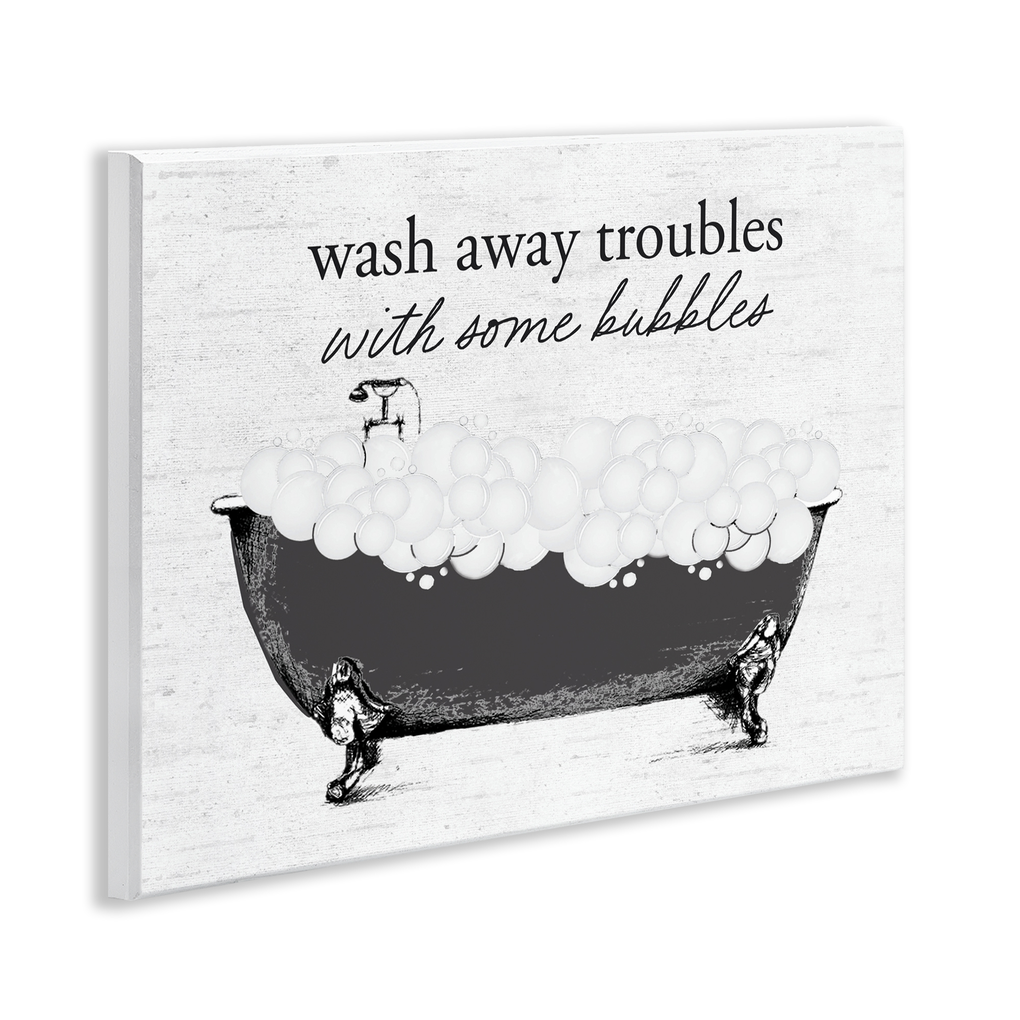Uplifting Bubble Bath Rhyme Wall Plaque Art, design by Lettered and Lined