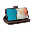 thumbnail image 4 of ELEHOLD for Samsung Galaxy A53 5G Flip Leather Wallet Case with Card Holders Kickstand Magnetic Clasp Lanyard Shoulder Strap Shockproof Protective Case,Brown, 4 of 7
