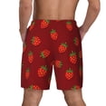 thumbnail image 4 of Balery Strawberry Mens Swim Trunks Swim Shorts for Men Quick Dry Inseam Beach Shorts with Compression Liner Pocket-Large, 4 of 9