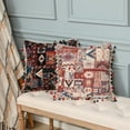 thumbnail image 3 of Boho Throw Pillow Covers 18x18 Inch Throw Pillow Cover with Tassel Colorful Bohemian Tufted Pillowcase for Sofa Home Decor Pack of 1(Black), 3 of 8