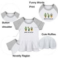 thumbnail image 2 of What Up Succa Cactus Funny Dresses For Baby, Newborn Babies Skirts, Infant Princess Dress, 0-24M Kids Graphic Clothes (Gray Raglan Dresses, 18-24 Months), 2 of 5