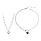 thumbnail image 1 of 2 piezas de collar de nube de flores de corazón de diamante colorido estilo dopamina accesorios para mujer, 1 of 8