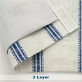 thumbnail image 4 of DriftAway Farmhouse Linen Blend Blackout Curtains 84 Inches Long for Bedroom Vertical Striped Printed Drapes Thermal Insulated Grommet Lined Window Treatments for Living Room 2 Panels W52 x L84 Navy, 4 of 8