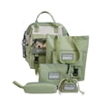thumbnail image 1 of Sac à Dos Fille Adorable Style Cache-Cœur Sac Filet Adolescents Étudiant Sac d'École Mode Style Preppy Sac de Voyage, Vert, 1 of 9